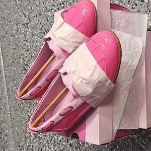 Jumping Jacks Skimmer Loafer Raindrop Pink Shiny Slip On Girls Balleto 3‎ 3.5 4